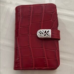 Brighton Red Medium Wallet with Silver Clasp